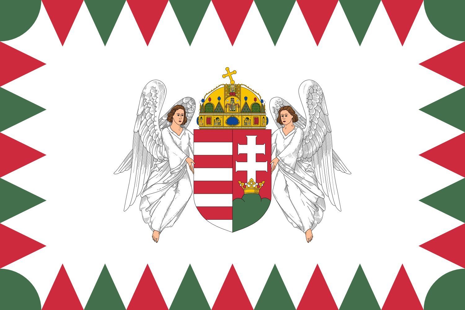Drapeau Président de Hongrie grand format standard officiel de 150x90 cm