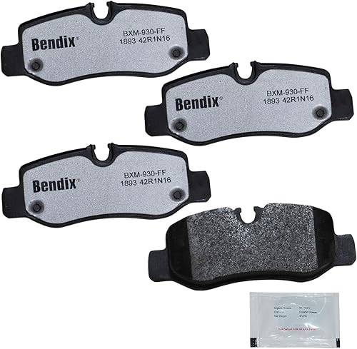 Miniatura 54 de Bendix Fleet Metlok MKD1770FM Pastillas de freno delanteras semimetálicas para Ford Expedition 2017-2010, F-150 2017-2010, Lobo 2020-2009, Lincoln
