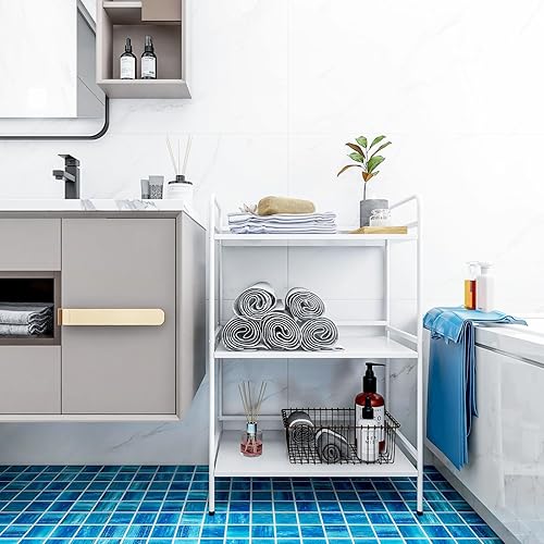 Miniatura 10 de HDANI Estante de almacenamiento de pie de 5 niveles, estantes de utilidad para almacenamiento, estante de almacenamiento de metal multifuncional