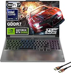 Lenovo Laptop para jogos Legion 5i de 16 polegadas - Intel Core Ultra 9 275HX - GeForce RTX 5060 - WQXGA (2560 x 1600) - Windows 11 Home-W/cabo HDMI (32 GB RAM | SSD PCIe de 1 TB)