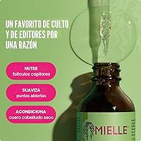 Vista 3 de Mielle Organics - Aceite capilar de romero y menta - Aceite fortalecedor de biotina infundido para el cuidado del cabello rizado y dañado