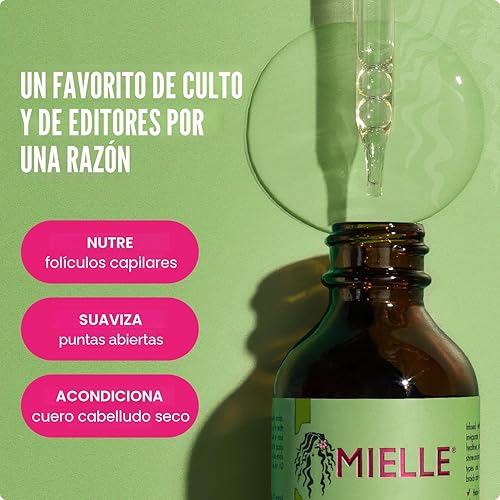 Miniatura 3 de Mielle Organics - Aceite capilar de romero y menta - Aceite fortalecedor de biotina infundido para el cuidado del cabello rizado y dañado