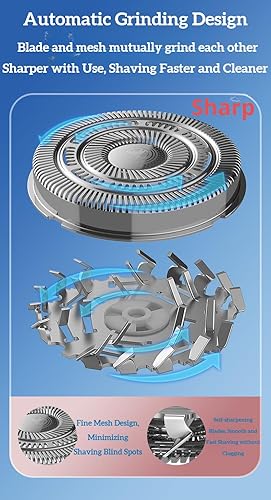 Miniatura 4 de Mini afeitadora eléctrica circular con puerto de carga magnético, doble uso para afeitado en húmedo y seco, batería de larga duración, compañero de