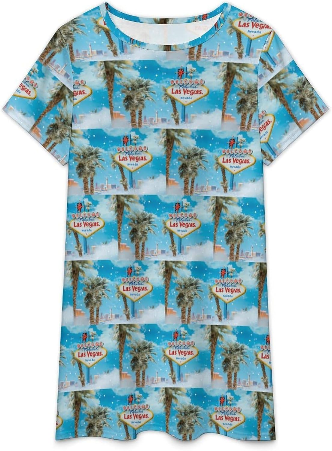 Welcome to Fabulous Las Vegas Nightgowns for Women Short Sleeve Sleep Dress Casual Sleepshirt Night Gowns Pajamas