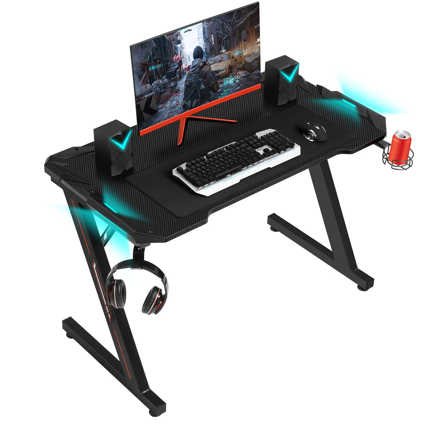Buy Sedeta Gaming Computer Desk, Gaming Table Desk, Ergonomic ZShaped