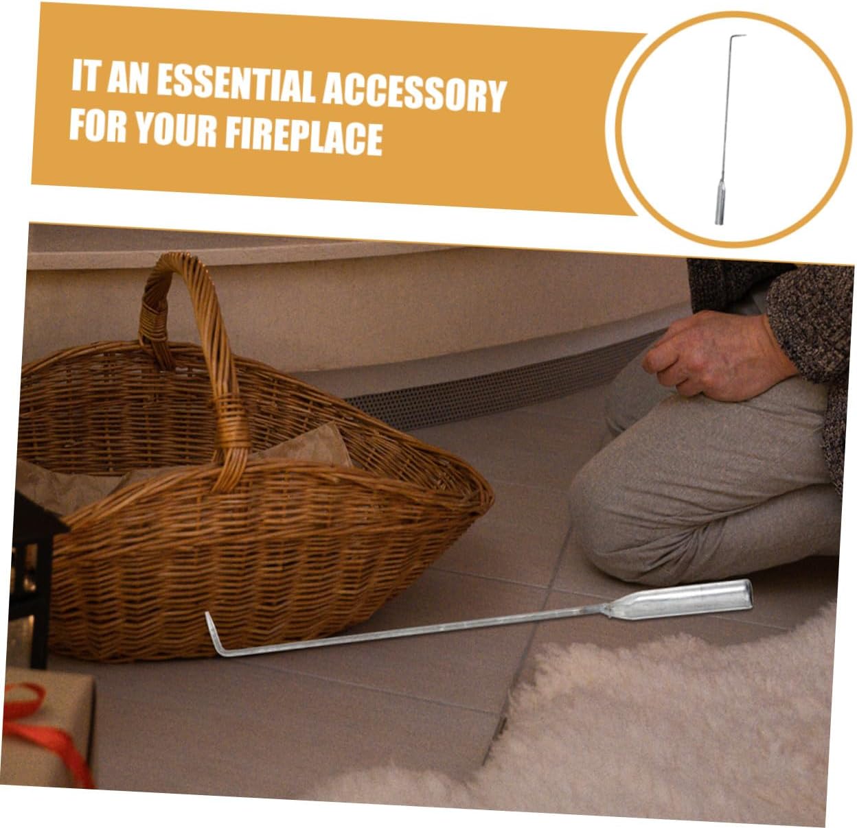4pcs Extra Long Heavy Duty Fireplace Poker for Indoor Outdoor Use Versatile Coal Handling Tool for Fire Pits Wood Stove Accessories Campfire and Grilling