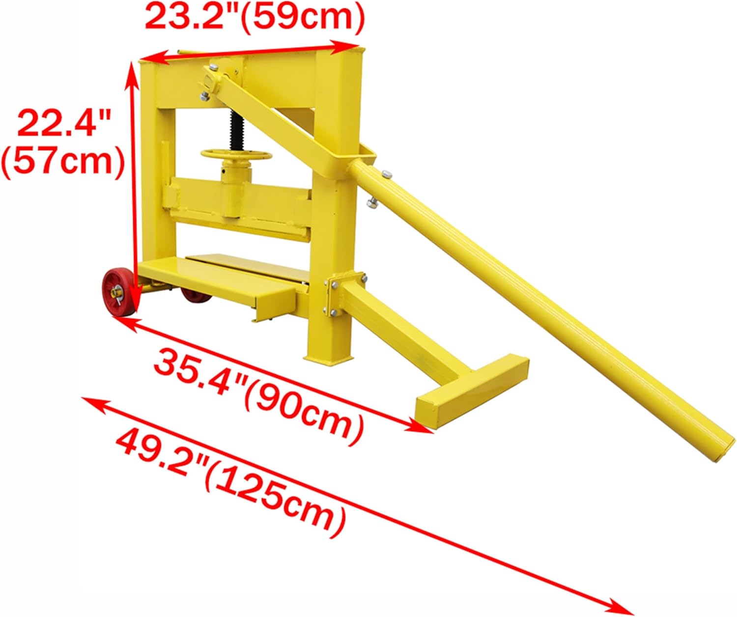 Manual Brick Cutter Paving Block Splitter Brick Splitter Stone Cutter Pavers Tool with Wheels Cutting Width 0-11.8inch Cutting Thickness 2.3-5.9inch