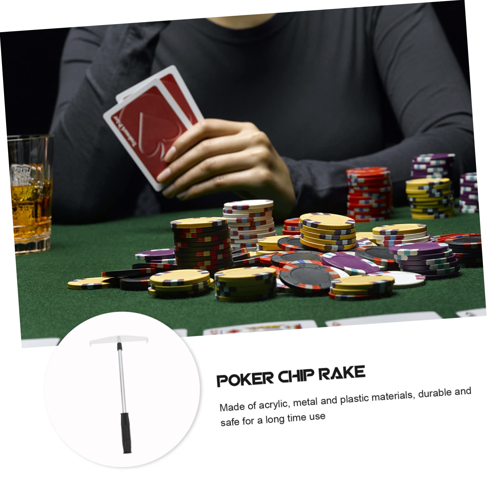 Amazon | OATIPHO チップ受け棒 伸縮棒 クラップス テーブル ポーカー ダイス チップ 熊手 炭 グリル アクセサリー コイン  プッシャー カウンター カード 熊手 ゲーム テーブル アクセサリー ハロープラスチック 格納式 | カジノチップ用トレイ | おもちゃ