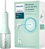 Philips Sonicare Cordless Power Flosser 2000 - Portable Water Flosser, 3 Intensities, 360° Nozzle, Rechargeable Oral Irrigator Mint