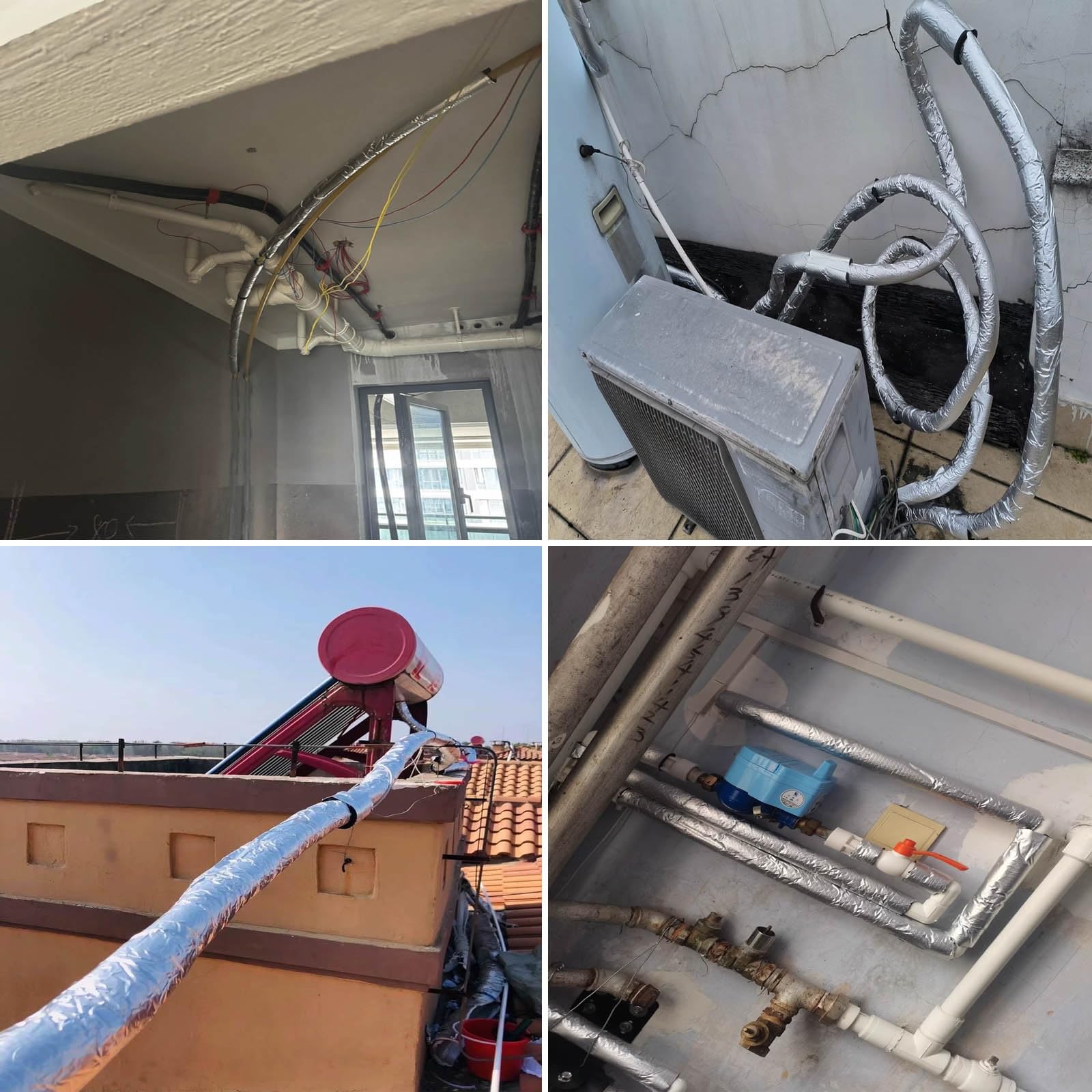 Industrie-Rohrisolierung Ø16mm - 273mm Selbstklebende Schaumstoff Rohr Isolierung Heizungsrohre Weichschaum Rohrdämmung für Kupfer-, Kunststoff- & Stahlrohr(ID273mmXT30mmX95cm)