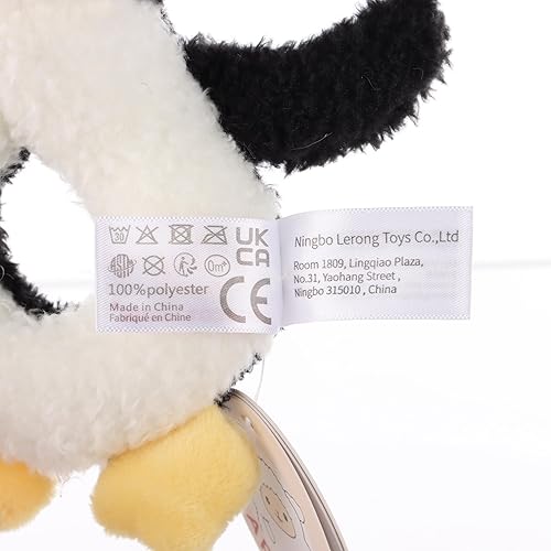 Miniatura 8 de Apricot Lamb Baby Lovey - Juguete suave de sonajero de pingüino, animal de peluche para recién nacido, suave de más de 0 meses (pingüino negro, 6