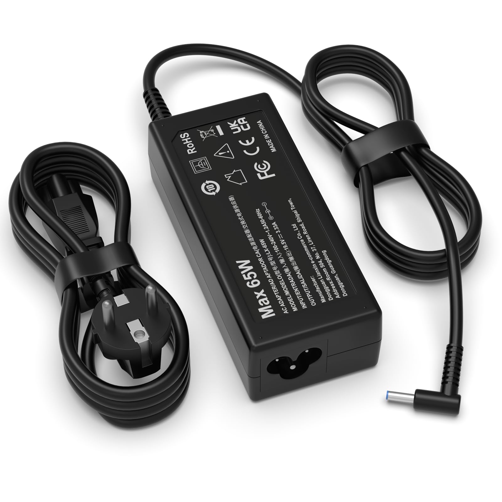 DECSZDY 65W ladekabel Netzteil Kompatibel mit HP Elitebook 1030 1040 830 840 850 G3 G4 G5 Probook 430 440 450 455 650 G3 G4 G5 G6 G7 G8 Pavilion x360 x2 11 13 14 15 17 Ladegerät Adapter 4.5mm 3.0mm