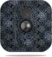 Vista 61 de MightySkins - Skin de fibra de carbono para cámara Blink XT para exteriores, chips dorados, acabado de fibra de carbono texturizado, protector