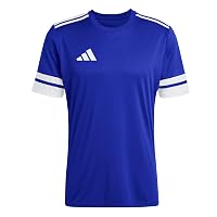 adidas Uomo Squadra25 Jersey Short Sleeve Shirt, Royal Blue/White