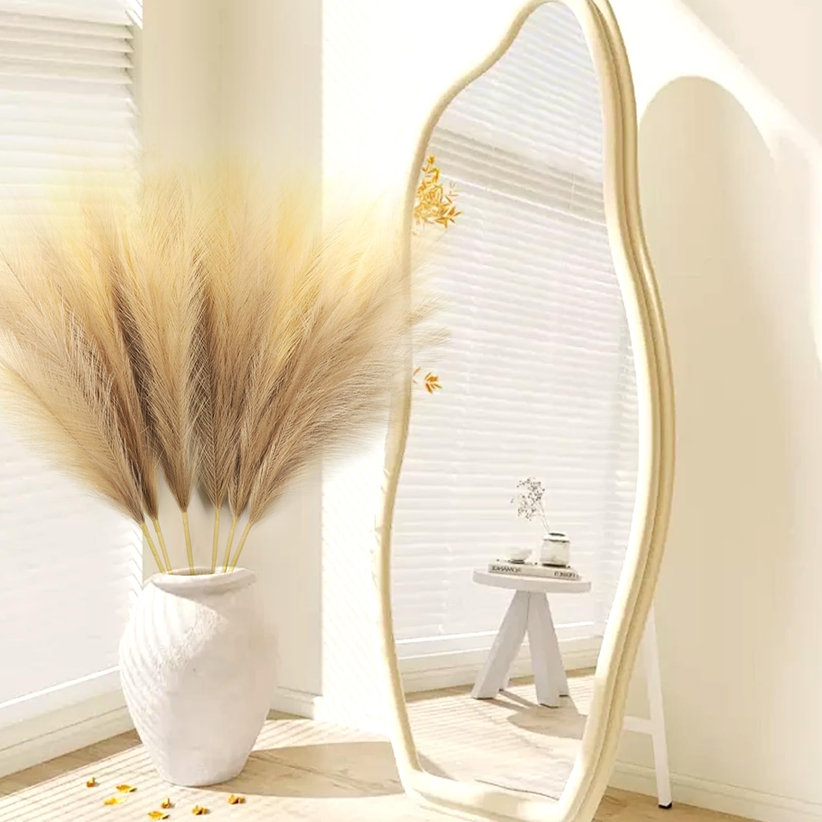 Decorazione Pampas Artificiale - 6 Pezzi 104cm, Stile Boho Per Casa - Foto 12