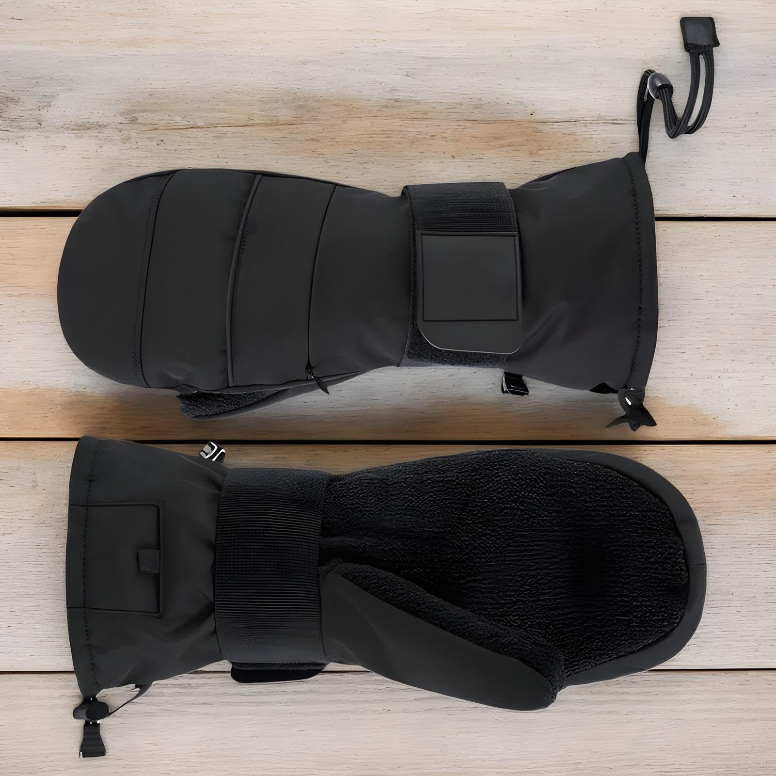 Guanti da moto per tempo freddo, guanti da guida touchscreen, con protezione per il polso e fodera interna in pile, per uomo in inverno, per moto, ciclismo, guida e