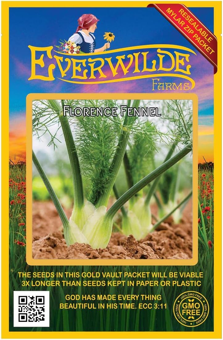 Everwilde Farms - 1 Lb Florence Fennel Herb Seeds - Gold Vault