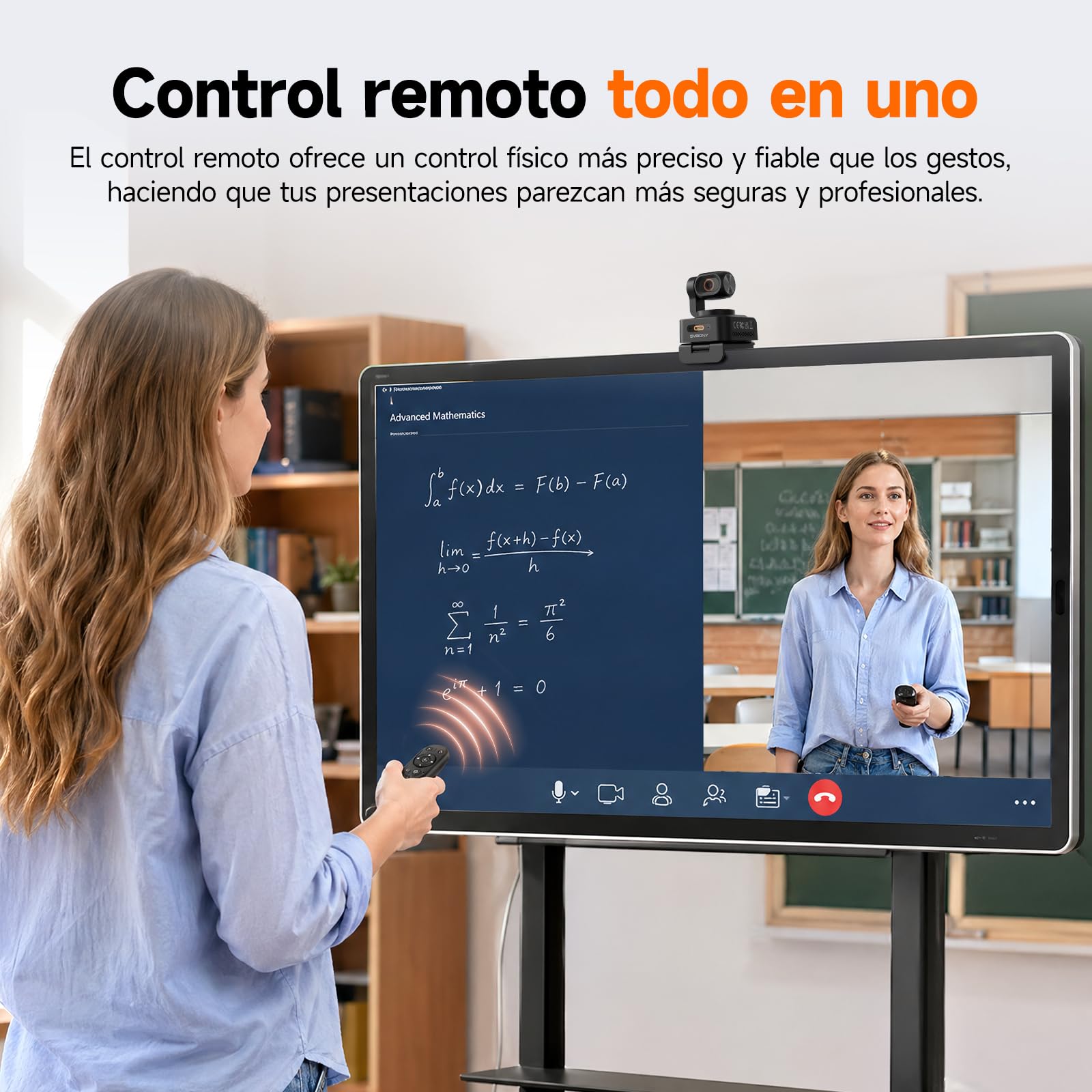 SVBONY SVN W2 4K Webcam: IA Seguimiento, 1/2" Sensor, PTZ Dual, HDR, Micrófono IA Antirruido, Gestos, Autoenfoque, para Trabajo Híbrido y Contenido
