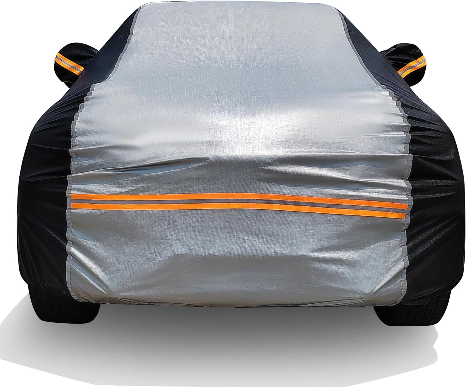 6 Layers Car Cover for Automobiles All Weather Waterproof, Outdoor Full Exterior Cover Rain Sun UV Snowproof Protection with Zipper Cotton, Mirror Pocket for SUV (185-190 inch)