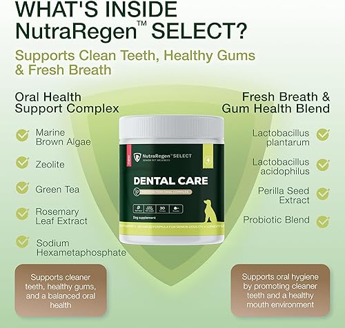 Miniatura 3 de Polvo dental selecto para perros mayores  Soporte de placa y sarro, aliento fresco, salud oral y de encías  30 cucharadas
