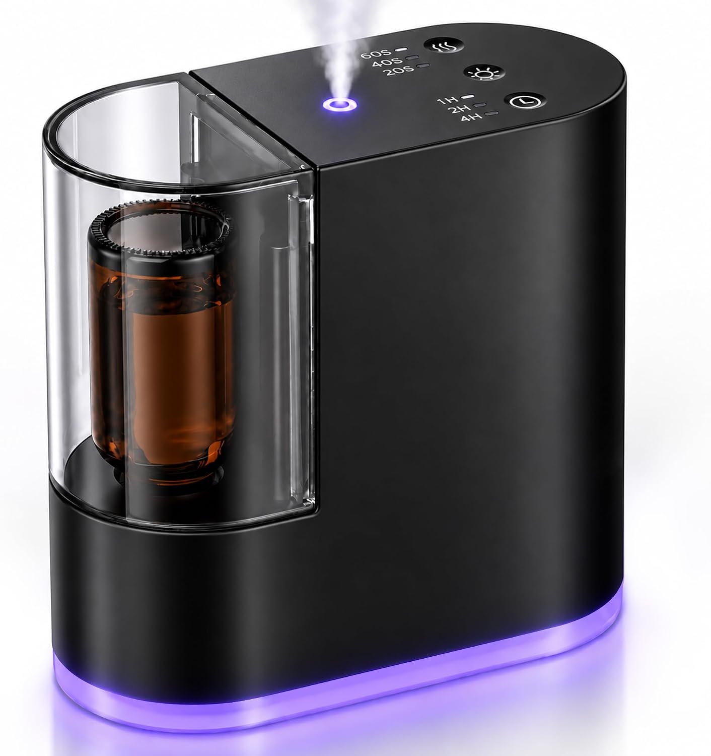 NRL Waterless Essential Oil Diffuser for Bedroom, Home, Black