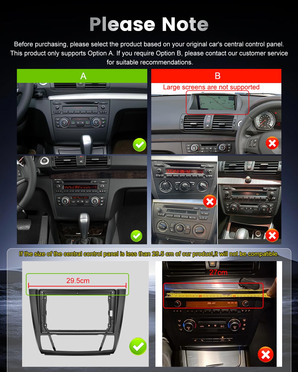 NHOPEEW Autoradio 2+64G per BMW Serie 1 E81 E82 E87 E88 2005-2011 con supporto per CarPlay wireless e Android Auto navigazione GPS comandi al volante 40 temi dell'interfaccia utente e video online