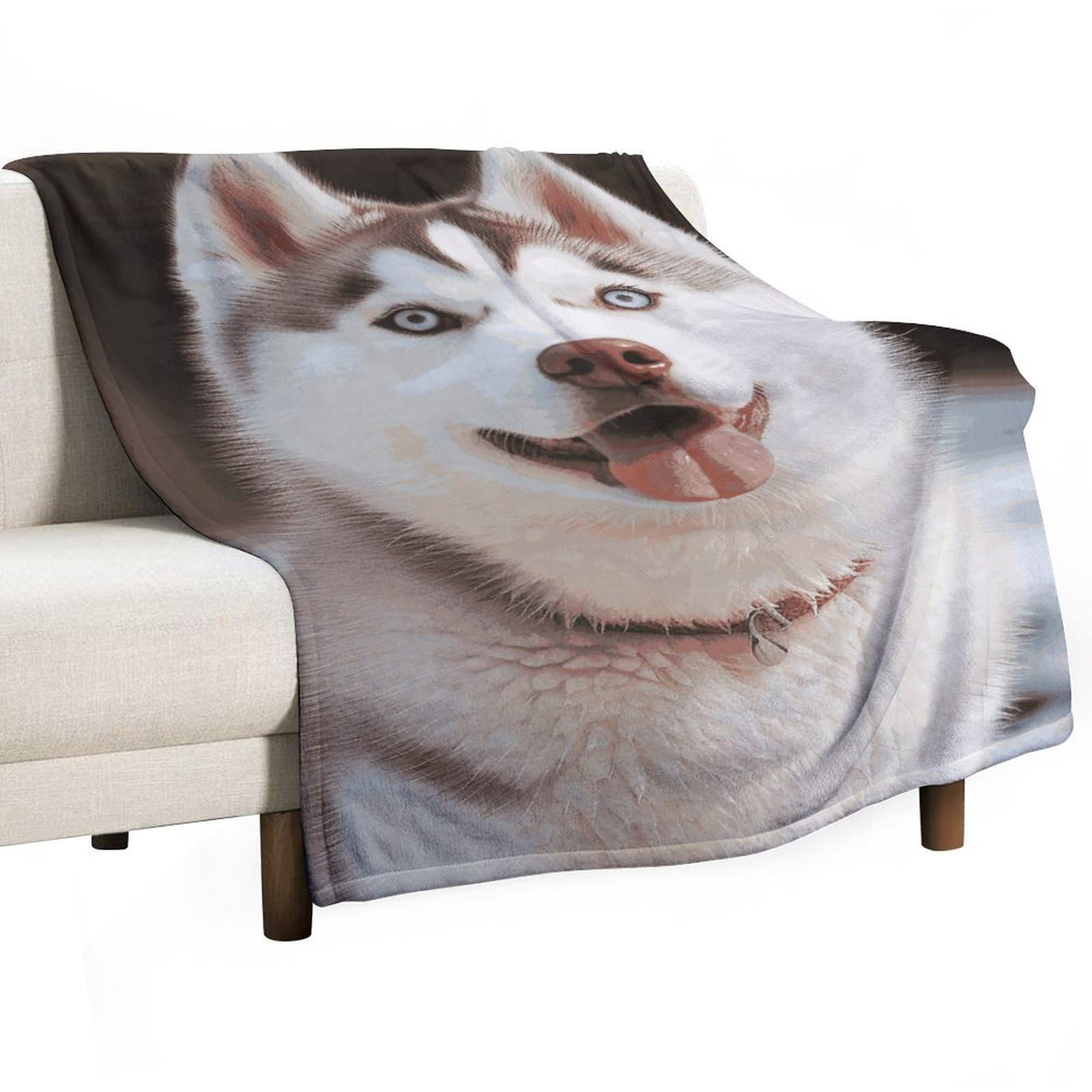 Plaid husky en flanelle douce pour réchauffer vos soirées