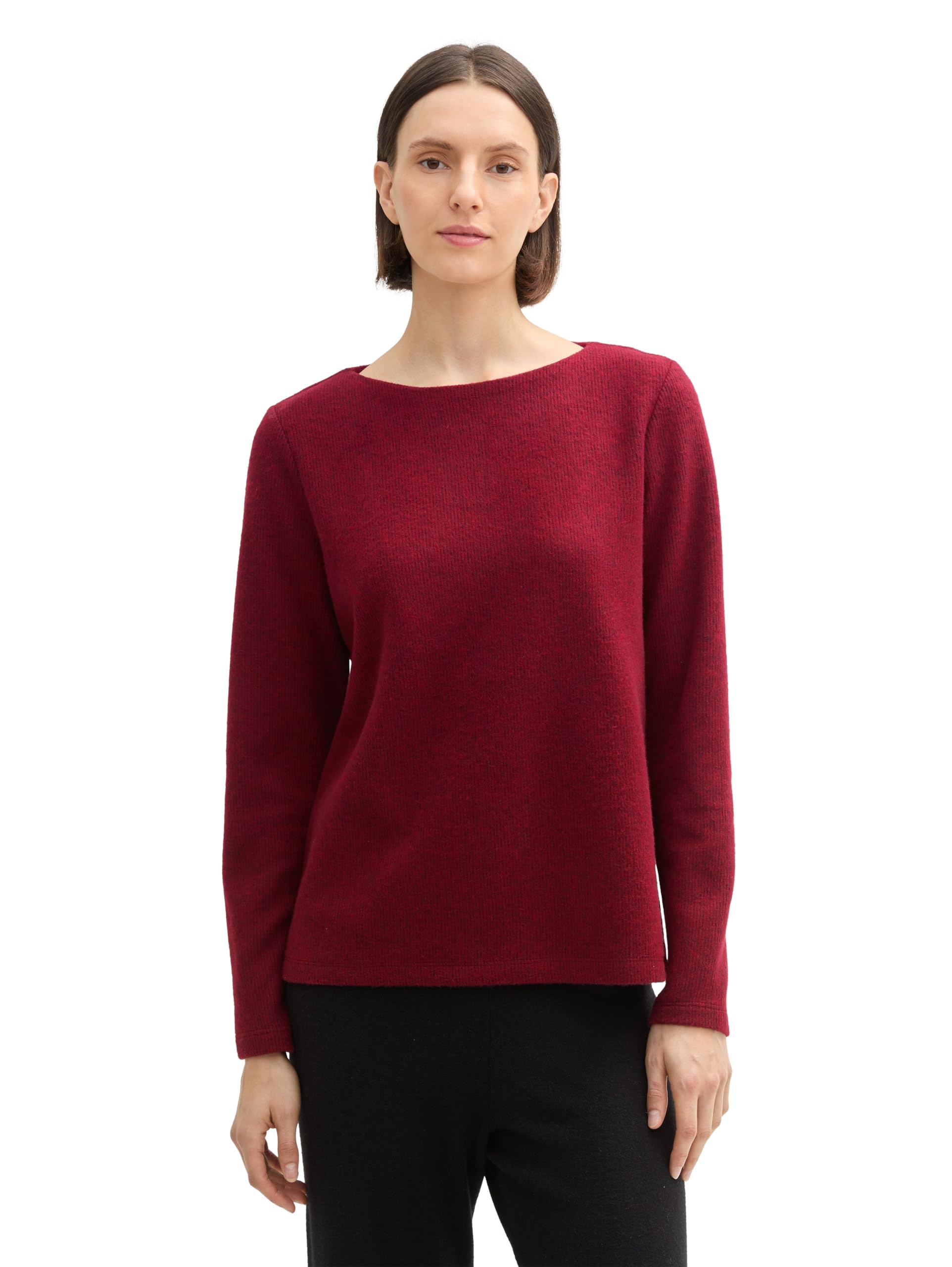 Tom Tailor Damen 1043760 Plussize Cosy Sweatshirt mit Knöpfen