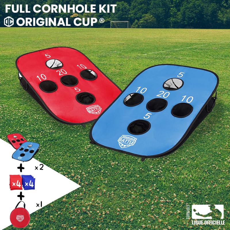 Cornhole Battle, Lightweight & Foldable Fabric 90×60 cm, Complete Set including 2 Boards + 8 Bags + Carrying Bag - Image 2