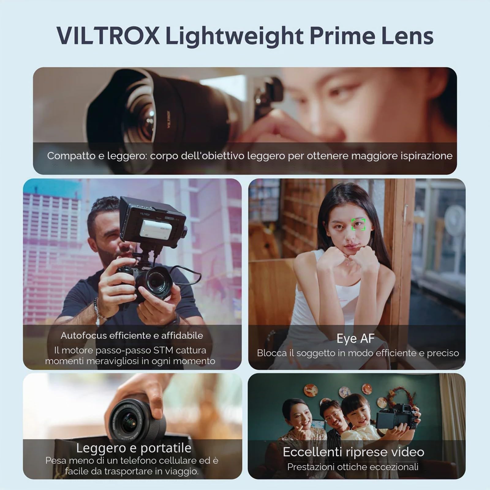 VILTROX 20mm F2.8 FE, STM Obiettivo ultra grandangolare leggero full frame con messa a fuoco automatica per Sony E-Mount A7 A7R A7S A7C A7II A7RII A7SII A7SIII A7III A7RIII A7IV A7RIV A9 A1 FX3 A7RV