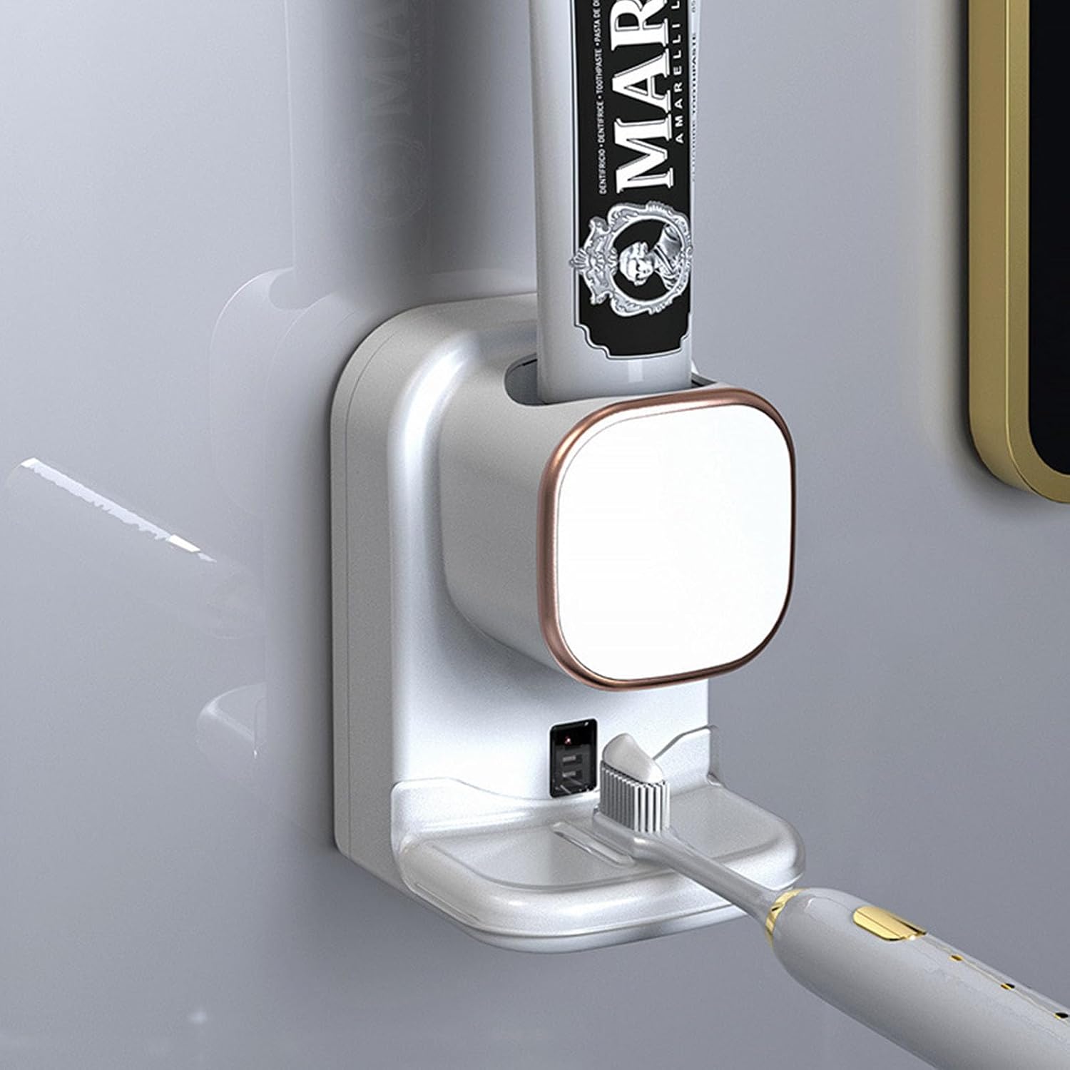 Electric Toothpaste Dispenser Touchless Auto Detection Systems Hygienic Not Operations Easy Wall Mount Wall Mounted Electric Toothpaste Squeezer