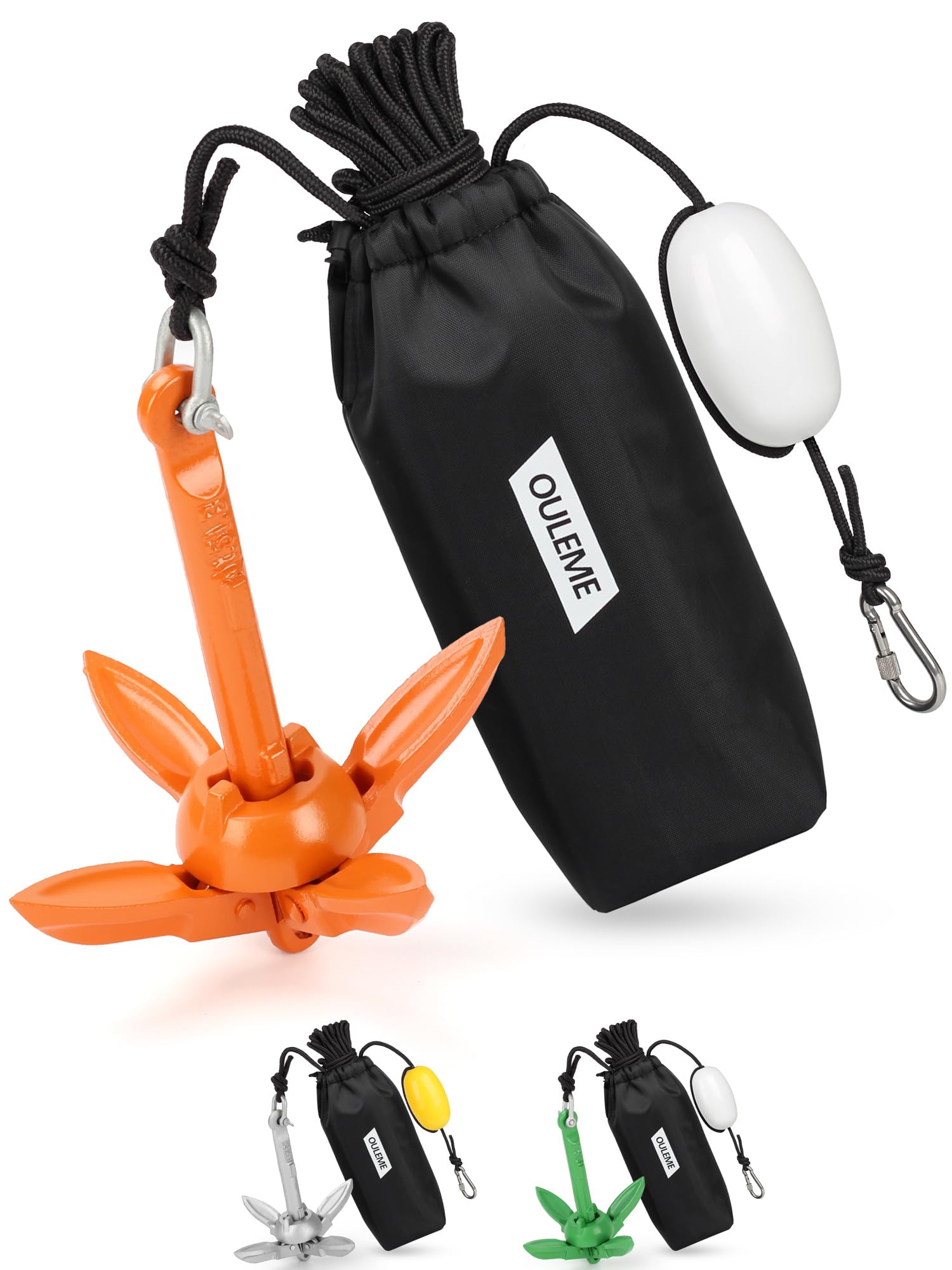 OULEME Folding Grapnel Anchor Kit - Boat & Watercraft -1 OULEME Folding Grapnel Anchor Kit - Boat & Watercraft -1
