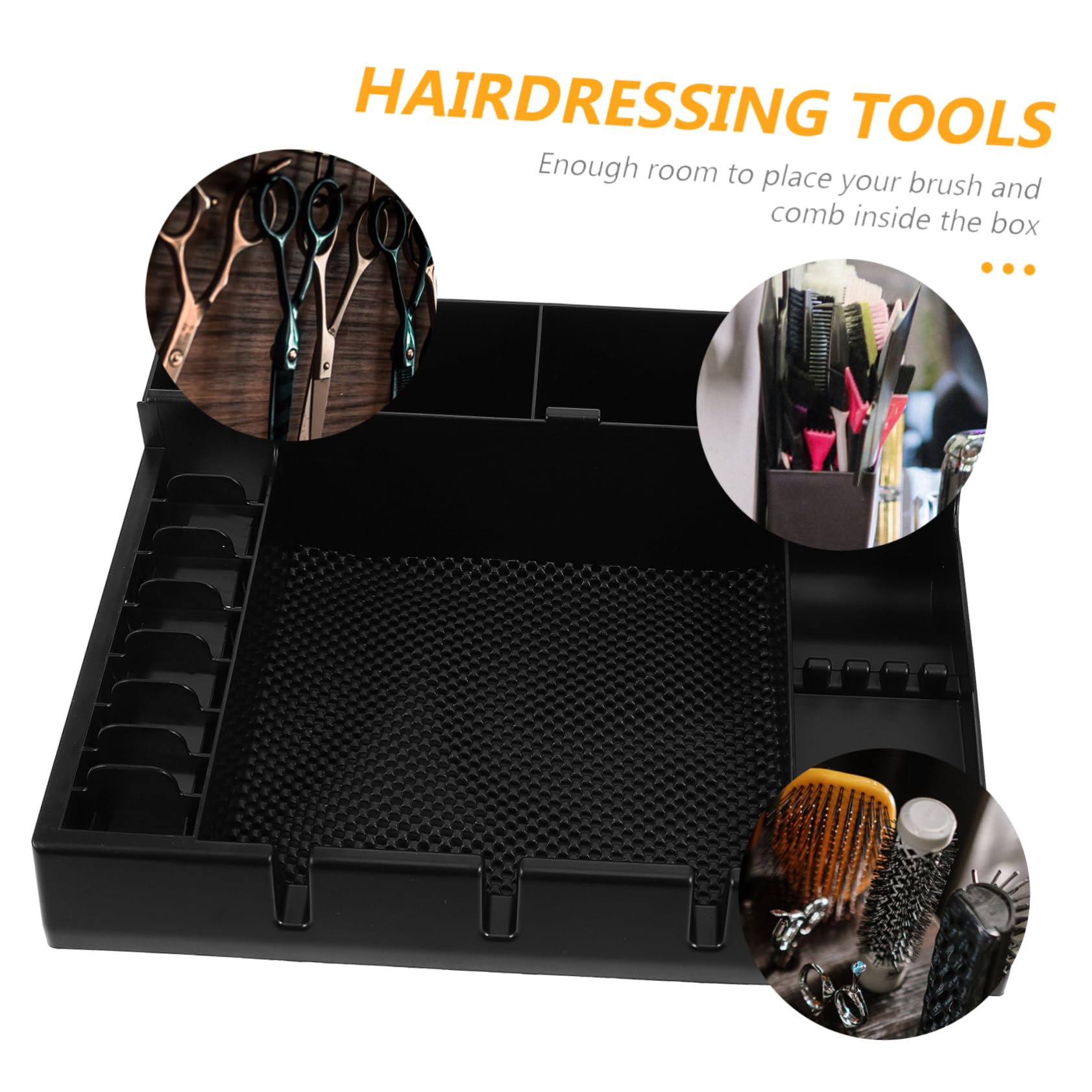 BELLIFFY Barber Clipper Tray Hair Trimmer Organizer Abs Material Stylist Tool Box Easy Access Haircut Tools