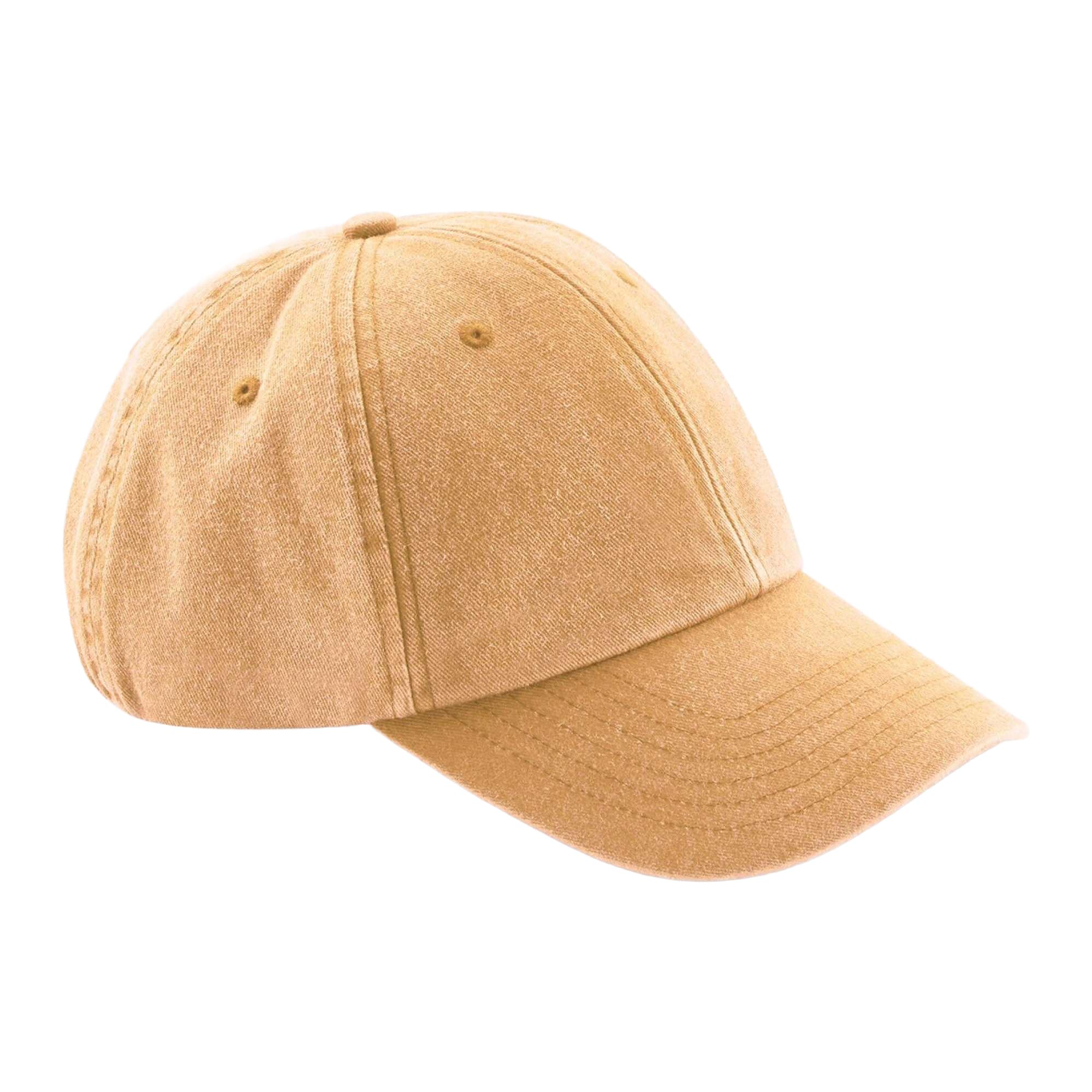 Beechfield Low Profile Vintage Cap - Mustard