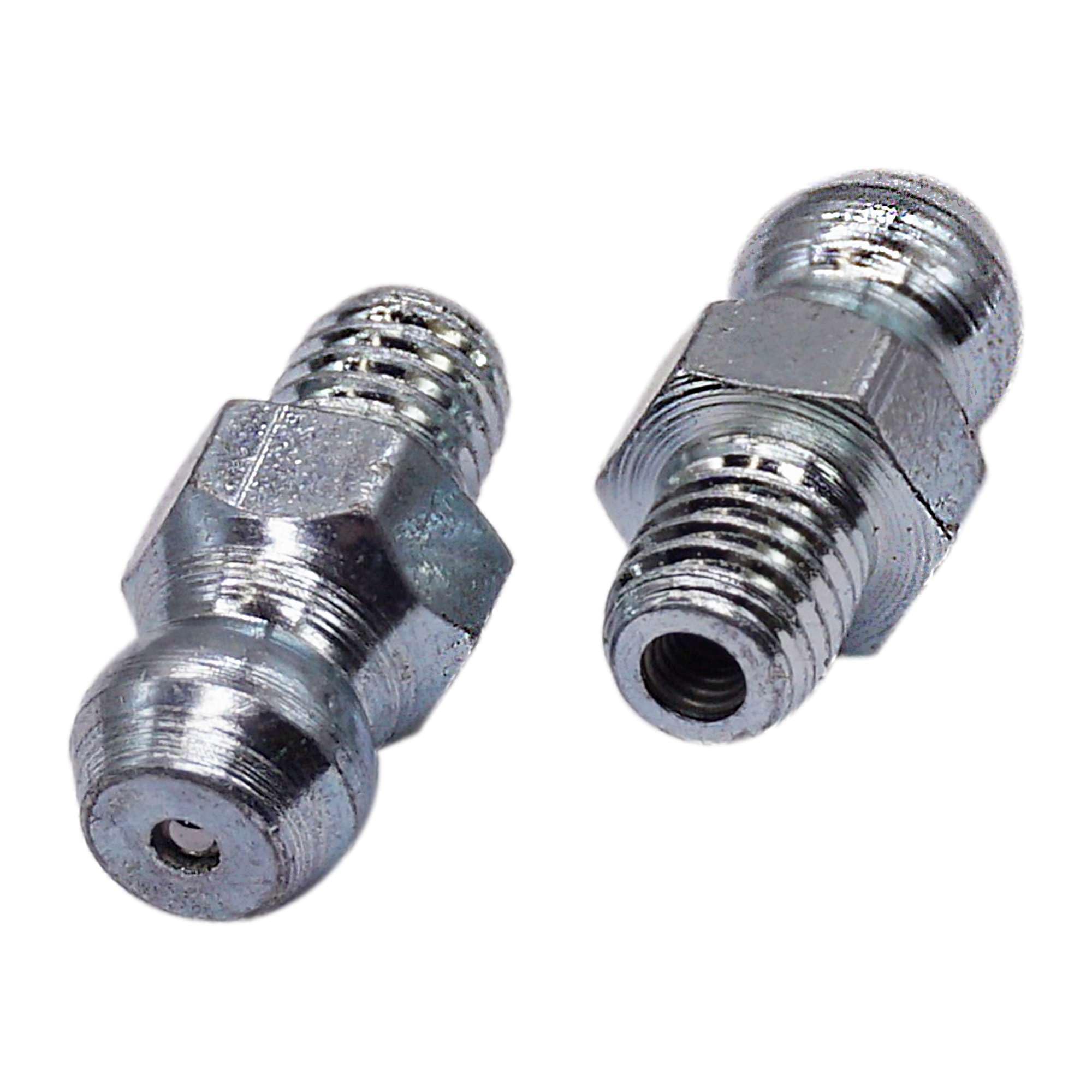 SKIR'CO (30 Stück) Fettnippel M5, verzinkt gerader Fettnippel, DIN 71412 A, Hydraulik konisch Schmiernippel, Schmiernippel Fitting