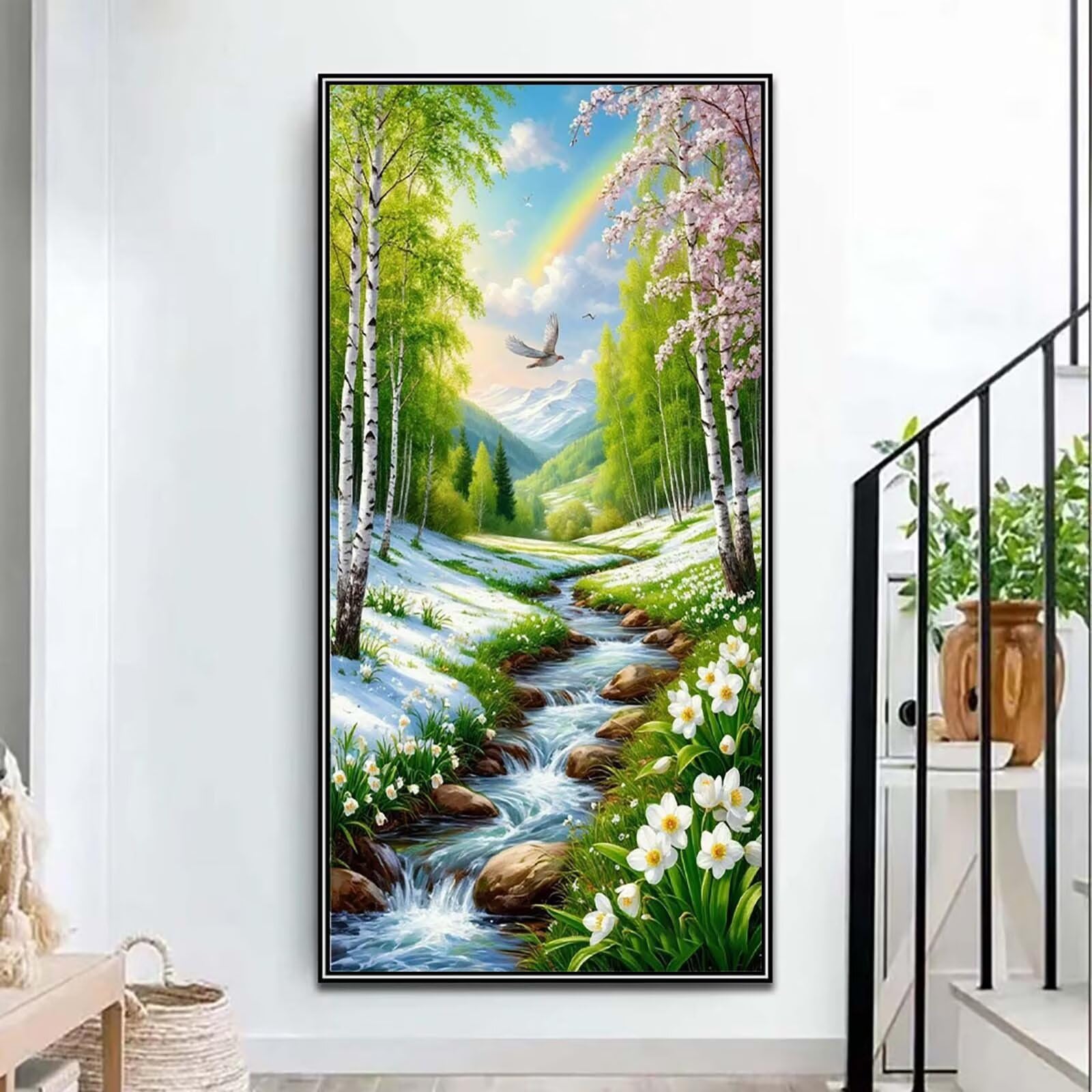 Diamentowe malowanie leśne, DIY diamentowe malowanie dorośli 60x120cm n5w