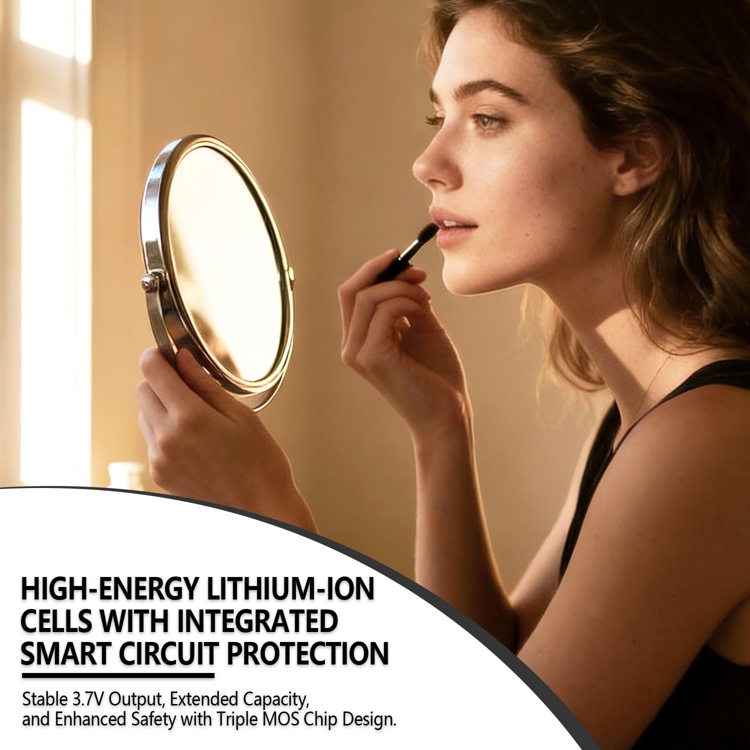 (2-Pack) 3.7V 7800mAh Battery Compatible with ST3007 ST3011 SH02 Sensor Makeup Mirror 1S3P Li-ion Pack with Protection Circuit (ST3026/BT-1080)