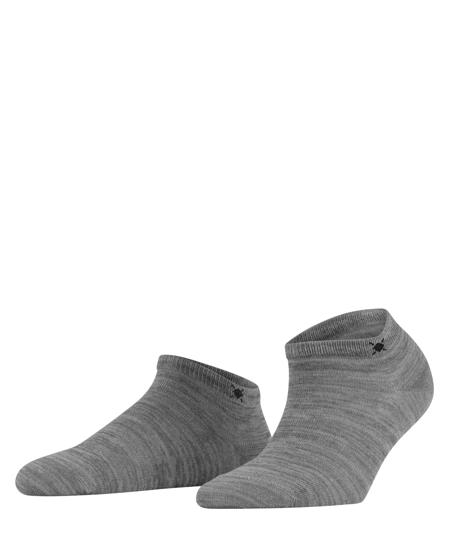 Burlington Women's Grey Light 3400 Soho Vibes W Sn Cotton Low-Cut Plain 1 Pair Trainer Socks, Size 3.5-7