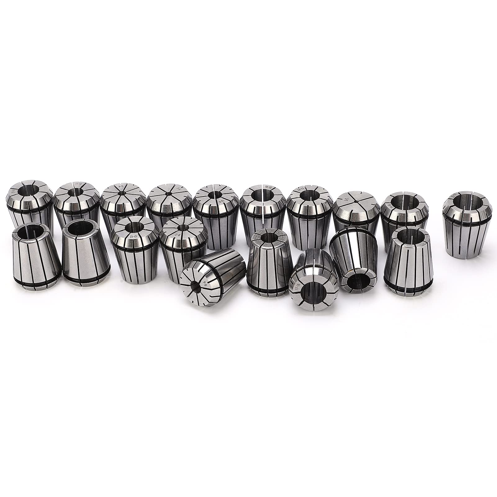 Ejoyous ER32 Ressort Collet Set 19 Pièces, ER32 Pince de Serrage 2-20mm Mandrin de Serrage Haute Précision, pour Machine de Gravure CNC et Outil de Tour de Fraisage