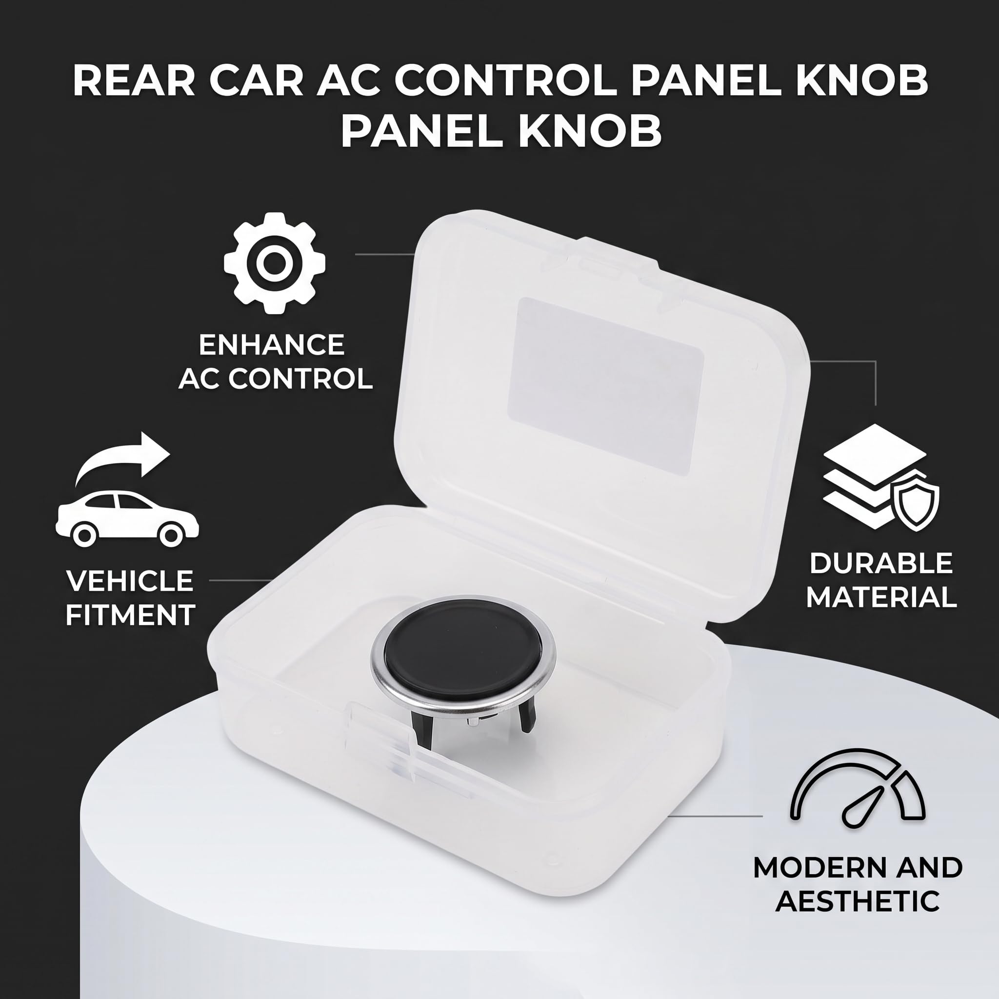 Aramox Interrupteur de Climatisation Arrière pour Voiture, Bouton de Panneau de Commande de Remplacement, Compatible 2011-2016, Référence 7N0907049C