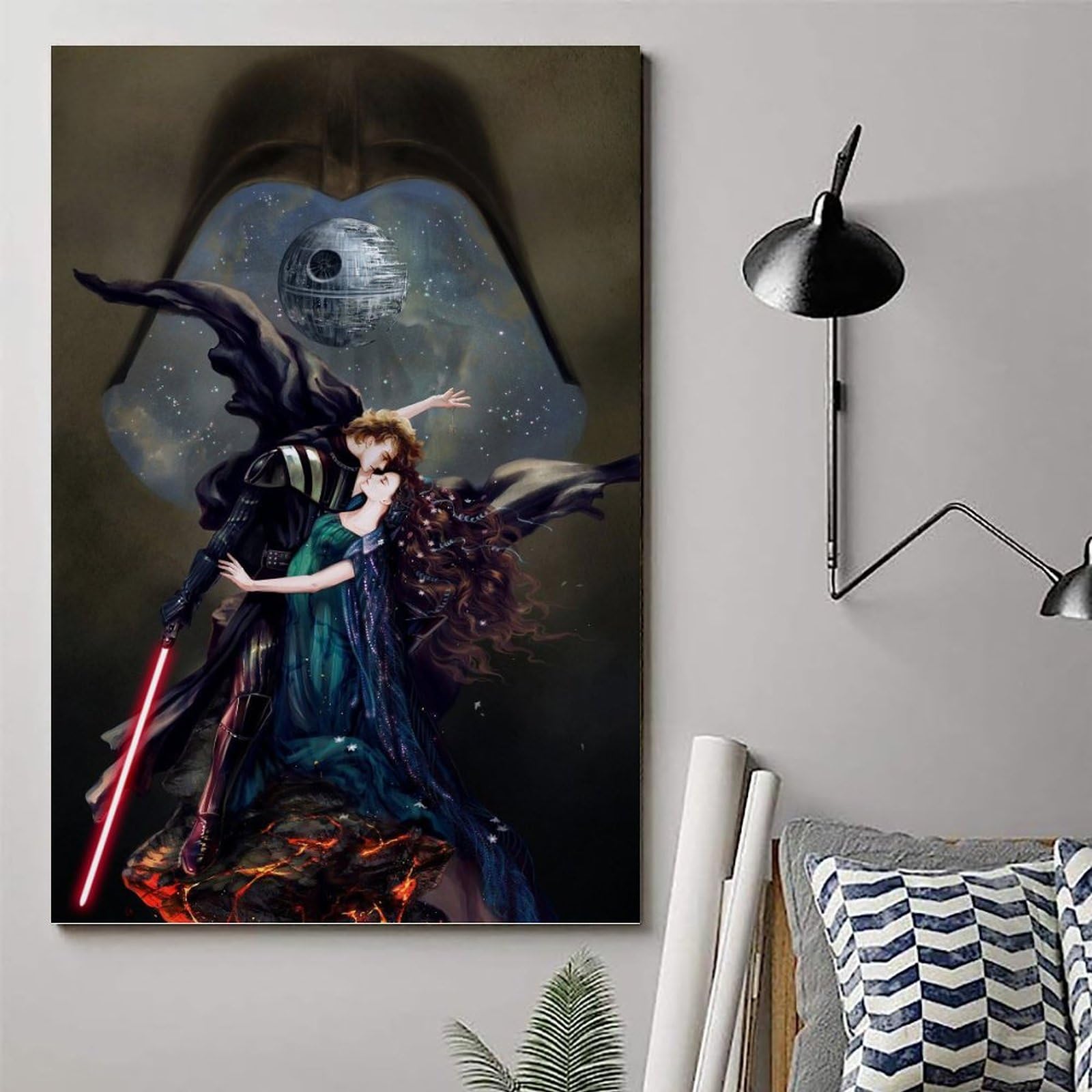 Amazon.com: IIID Darth Vader and Padme Anakin Skywalker Star Movie Wars  Poster Poster Canvas 90s Wall Art Room Aesthetic Posters  12x18inch(30x45cm): Posters & Prints