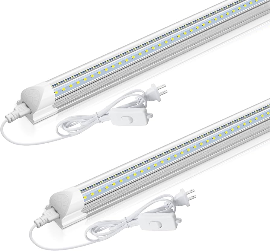 CNSUNWAY 2FT LED Shop Light, 20W 3000LM, 5000K Daylight T8 LED