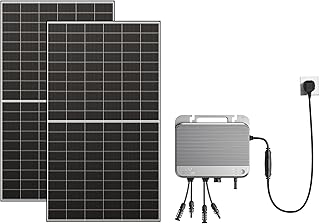 Zendure SolarFlow 800 - Micro-onduleur Hybride Intelligent 1200W MPPT, Rendement énergétique de 96%, Puissance AC bidirectionnelle de 800 W, avec Panneau Solaire Bi-Facial 1300W (Installation Facile)