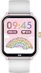 Ice-Watch - ICE smart junior 2.0 Pink White - Montre connectée rose pour enfant avec bracelet en silicone blanc - 022797 (1,75 pouces)