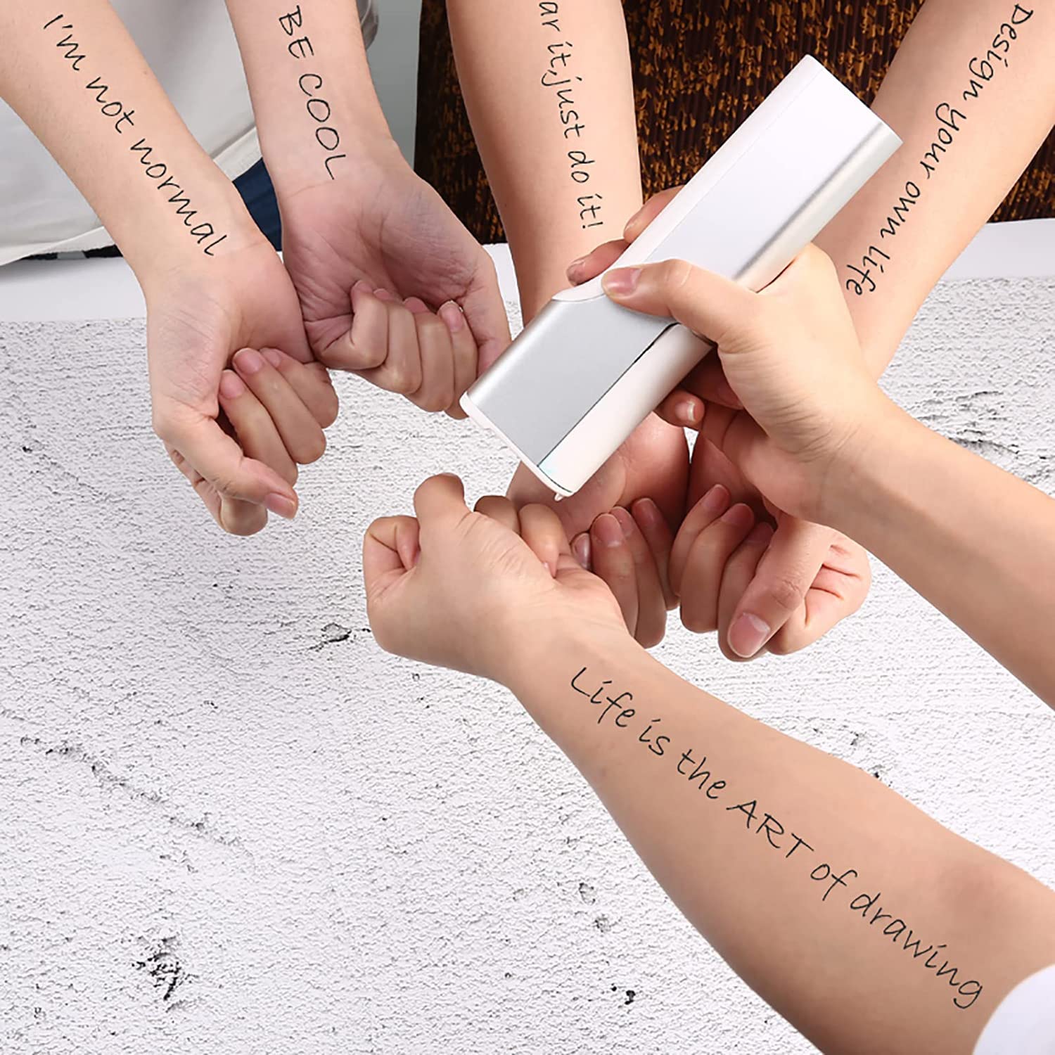 Portable Mobile Color Printer Paperless, Inkjet Printer Mini Printer,Multi-Surface Printer Print on Wood, Paper, Clothes Even On Our Skin, DIY Your Own T-shirts