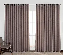 Cortina Atena 2,70m Largura x 2,30m Jacquard Grosso Semi Blackout/Blecaute Ilhós - Avela