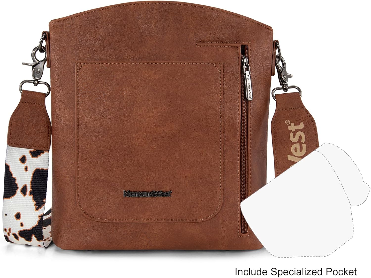 Montana West Double Compartments Cross Body Bag for Women with Adjustable Strap and Specialized Pocket - Image 4