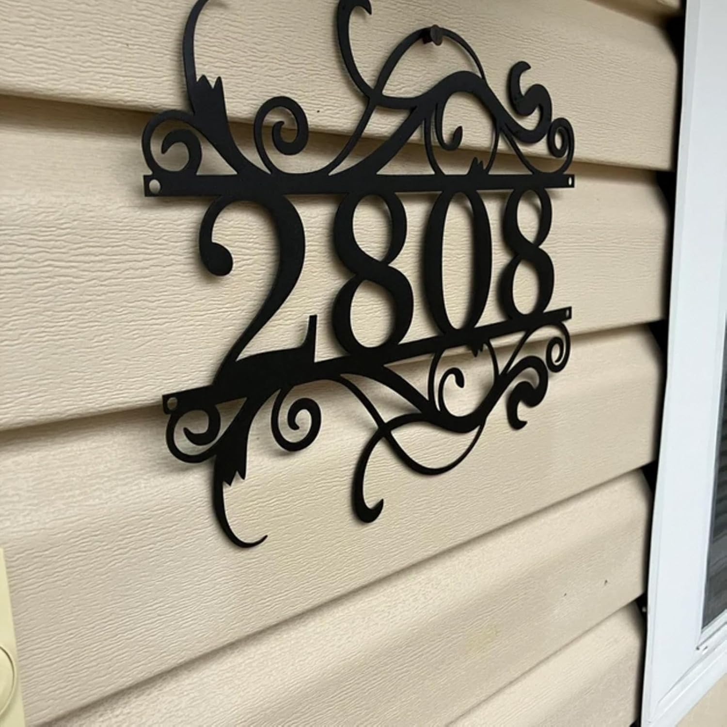 Personalized Metal House Address Sign, Custom 12-15.7 Inch Large Number Plaque, Outdoor Address Sign, Housewarming Gift