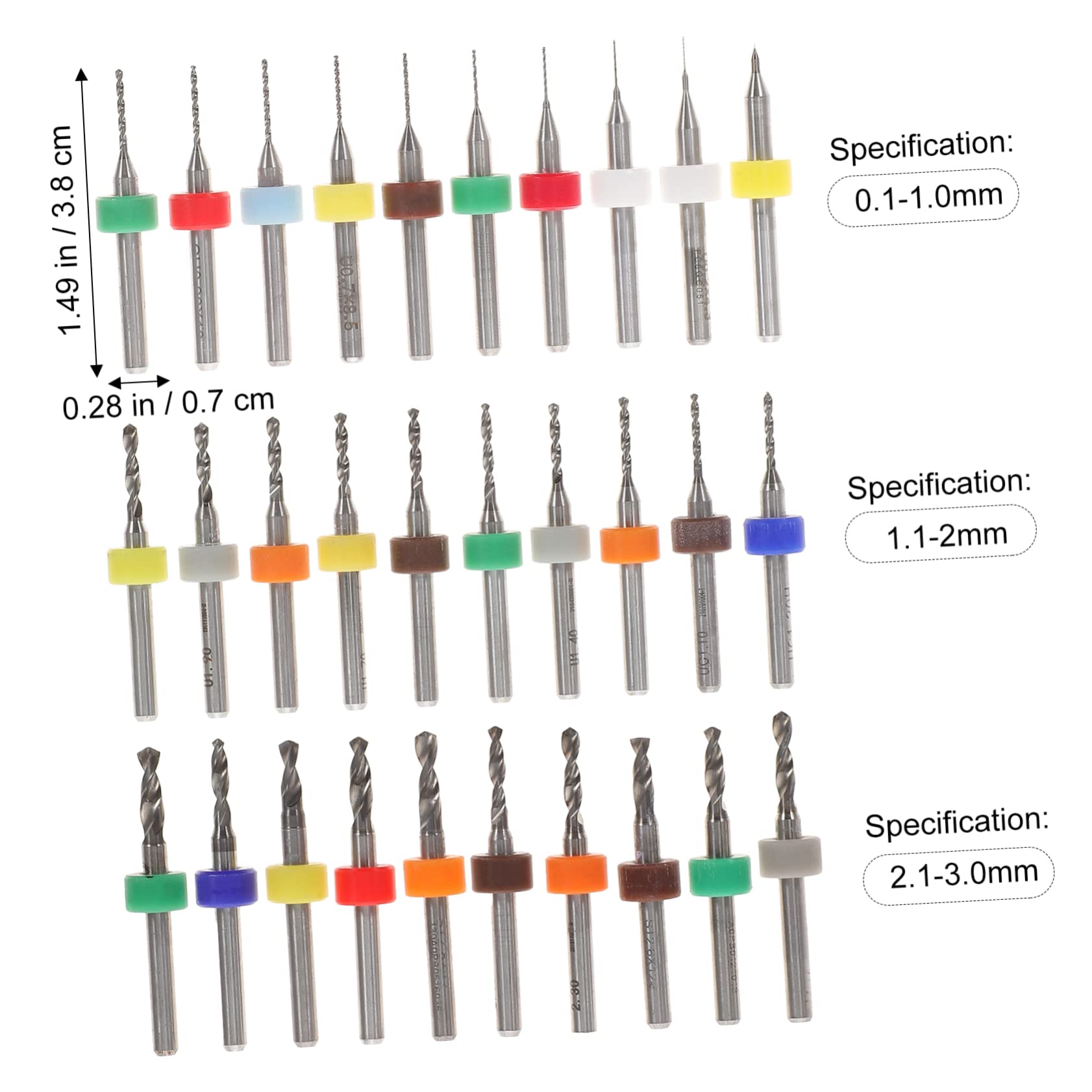 Hemobllo 90piezas Brocas Micro Para Taladro Manual Brocas De Carburo De Tungsteno Para Perforación De Joyas y Pcb Para Diy Conjunto De Duraderas y Fáciles De Usar