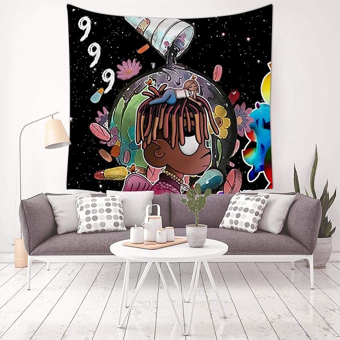 ZUIXINLIAN Juice 999 Wrld Tapestry Wall Hanging Home Decor Mural Blanket Tapestries 59.1 X 59.1